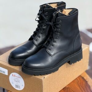 Samuel Hubbard Black Leather Moto Boots